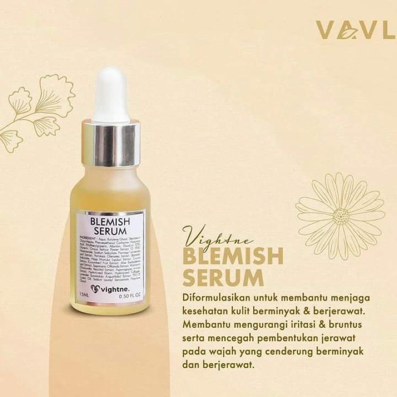 VAVL PAKET ACNE Ori/ Blemish [Strong] FREE GIFT (Serum Blemish, Facial Wash, Face Mist Saffron) BPOM