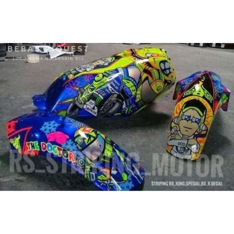 STRIPING DECAL Decal full body  RX_KING SPESIAL RX_K BAN RANTAI SPAKBOR KOLONG CAKRAM SHOCK DEPAN RACING VELG  BEHEL JOK KNALPOT TENGKI SLAHAN SPION LAMPU STOPAN