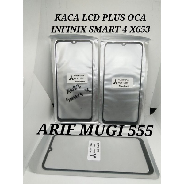 Kaca Lcd+Oca Kaca Touchscreen Glas Lcd Infinix Smart 4 X653 Original