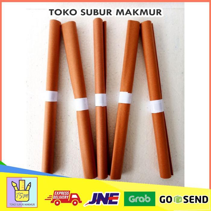 

[10 LEMBAR] SAMPUL BUKU COKELAT BOXY POLOS