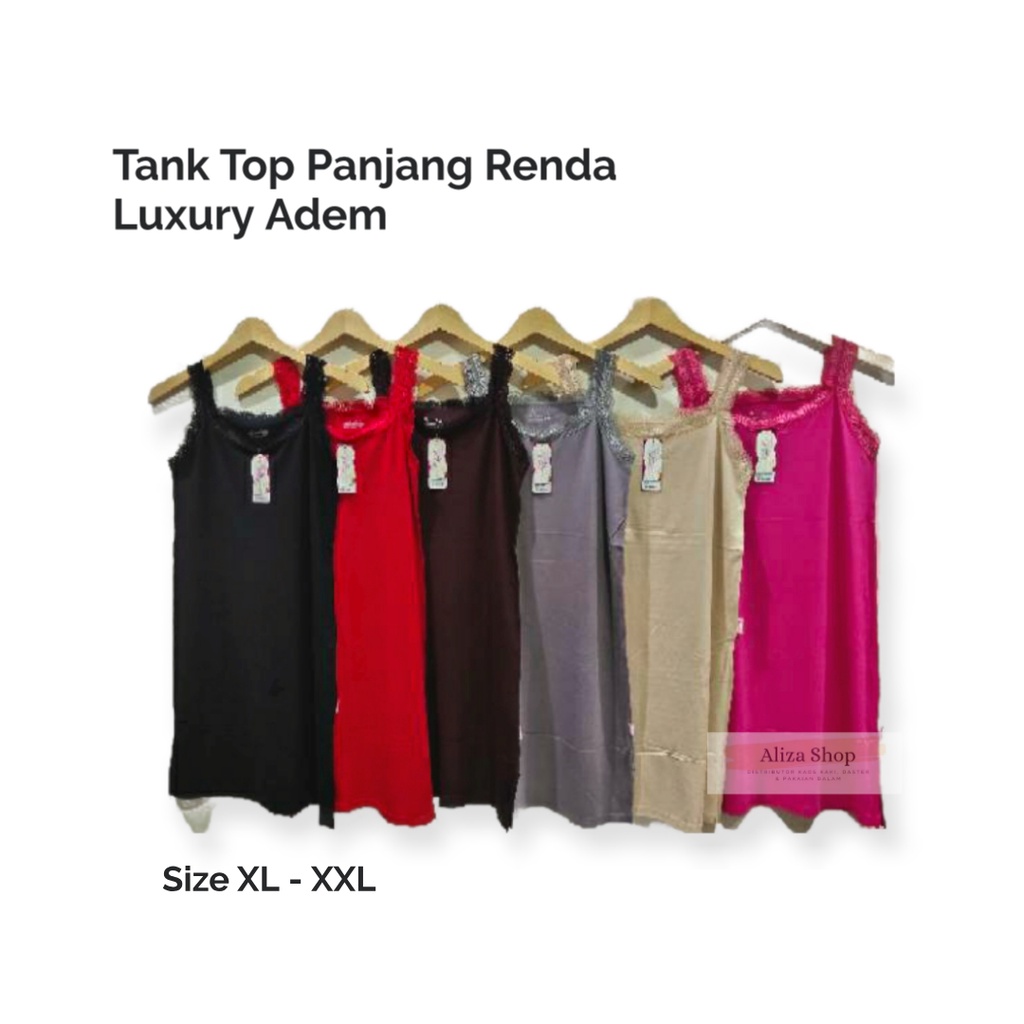 Thank Top Renda Panjang Kualitas Bagus Luxury Adem Merk Miranda Size XL - XXL