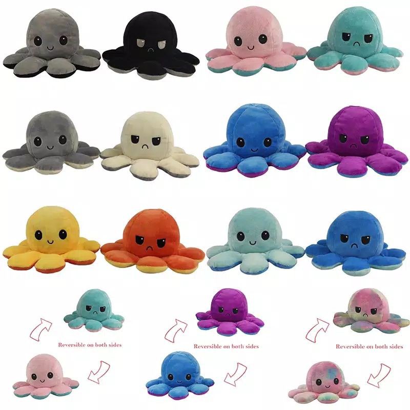 Boneka Gurita Octopus Doll Berubah Bolak Balik Warna Warni. BONEKA Viral TIK TOK