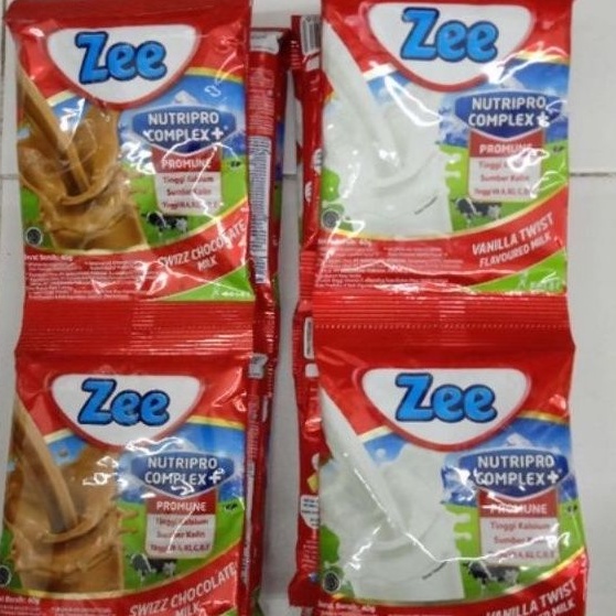 

Susu Zee sachet vanila twist dan swizz chocolate milk 1 psc 40gr