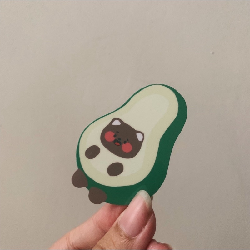 

Phaedra Stuff - Avocado Kitty Sticker | cat sticker | cute sticker | aesthetic sticker | bullet journal