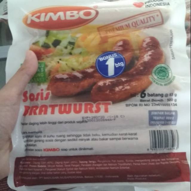 

Sosis Kimbo Bratwurst isi 6 bonus 1