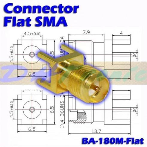 Ba-180-Flat-M Male Sma Pcb 5Pin Lurus Lurus Rpsma Rp-Sma Dhtron92 Ayo Beli