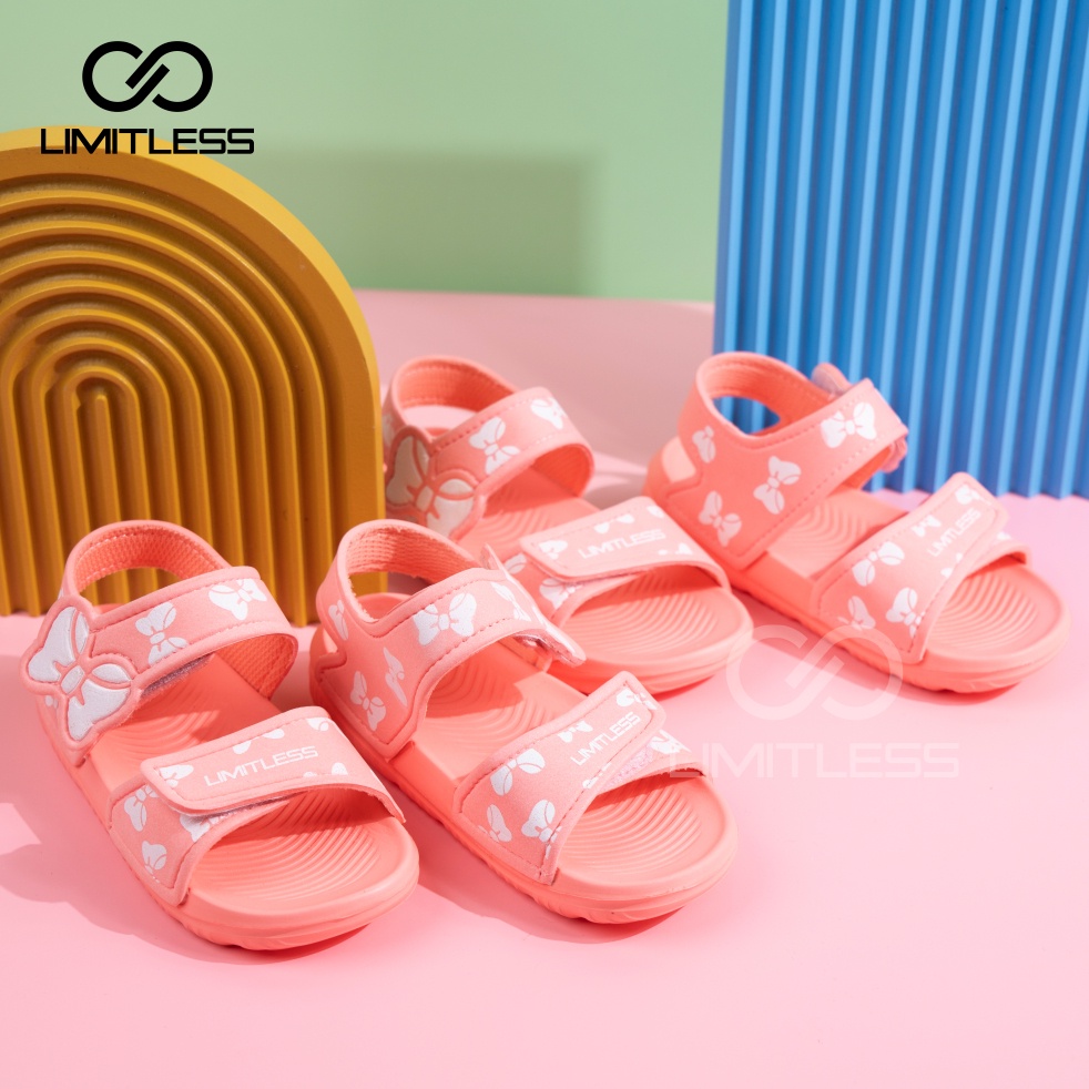 Sepatu Sandal Anak Perempuan Karakter Kupu Kupu Sendal Anak Cewek Tali Belakang Slip On Ringan Nyaman