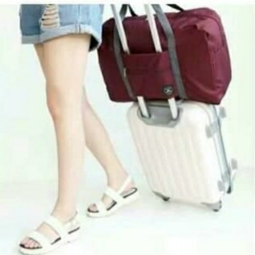 TAS TRAVEL BESAR LIPAT ANTI AIR / TAS HAND CARRY / FOLDABLE TRAVEL BAG - random