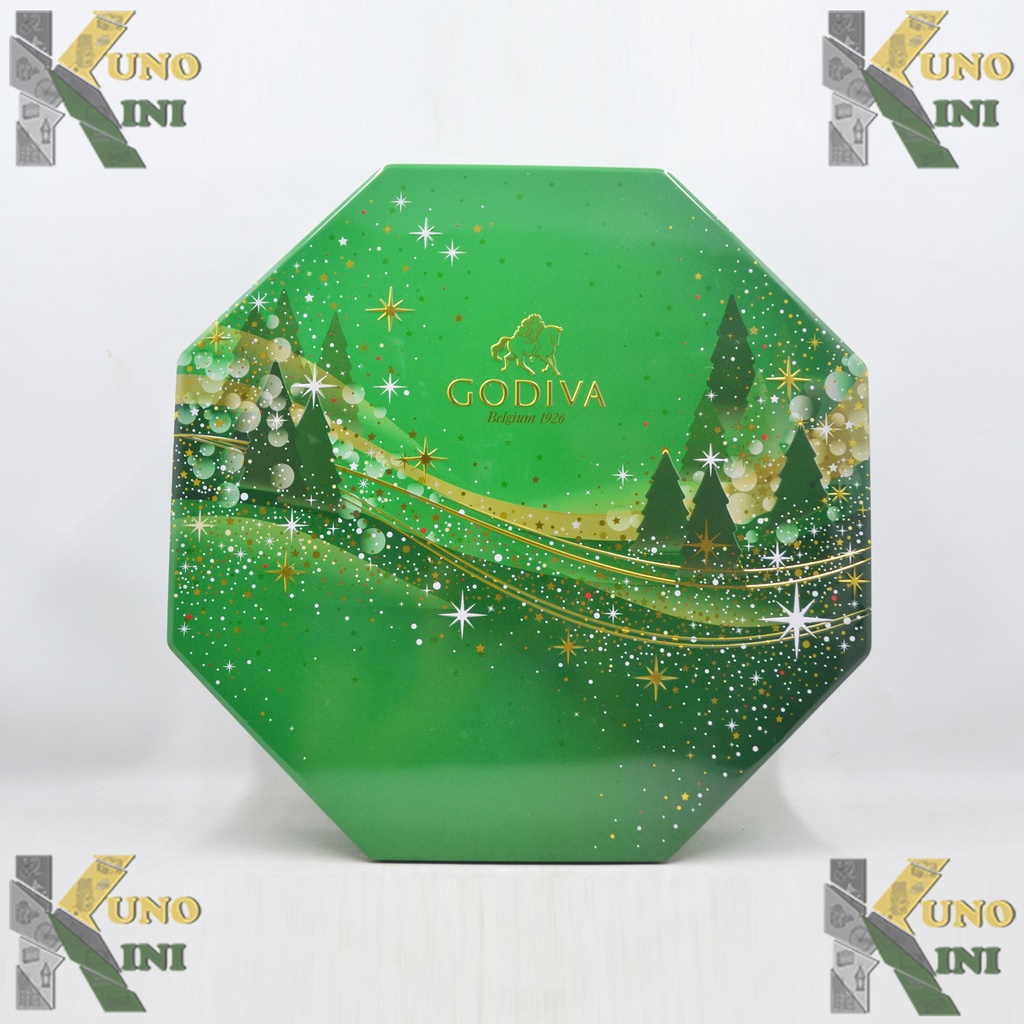 TEMPAT PERMEN COKLAT GODIVA BELGIUM 1926 WARNA HIJAU (tanpa isi)