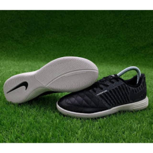 Sepatu Futsal Nike Lunar Gato II IC -  Black White