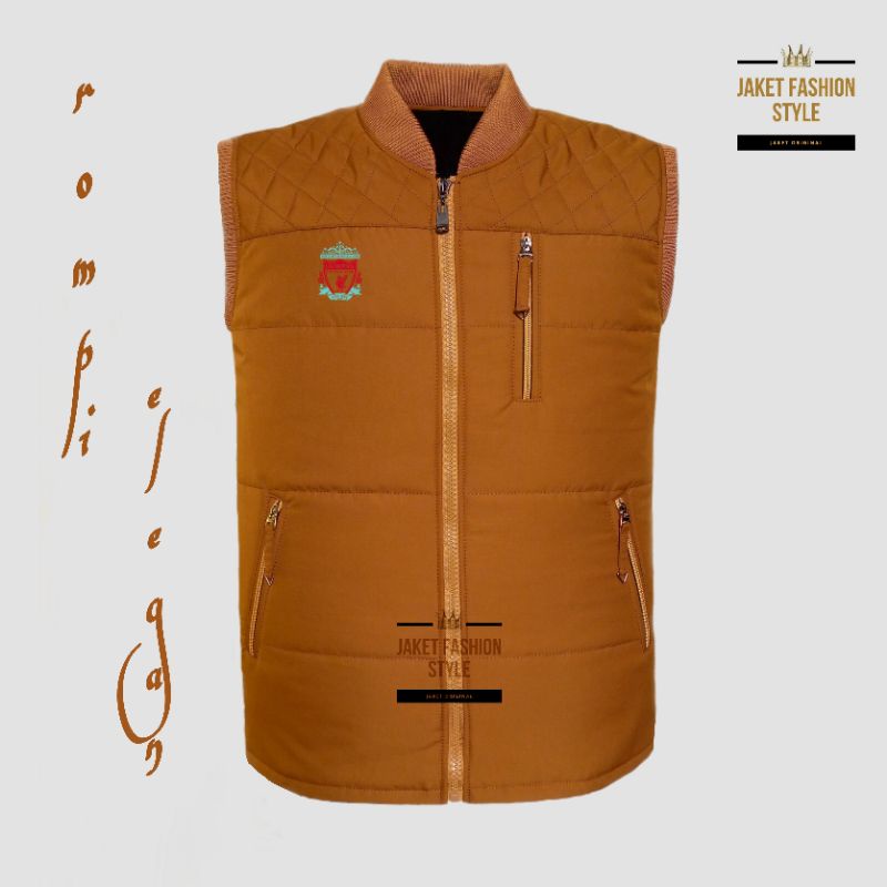 Jaket rompi Liverpool pria / Rompi Motor bikers touring pelindung dada anti angin pria wanita terbar