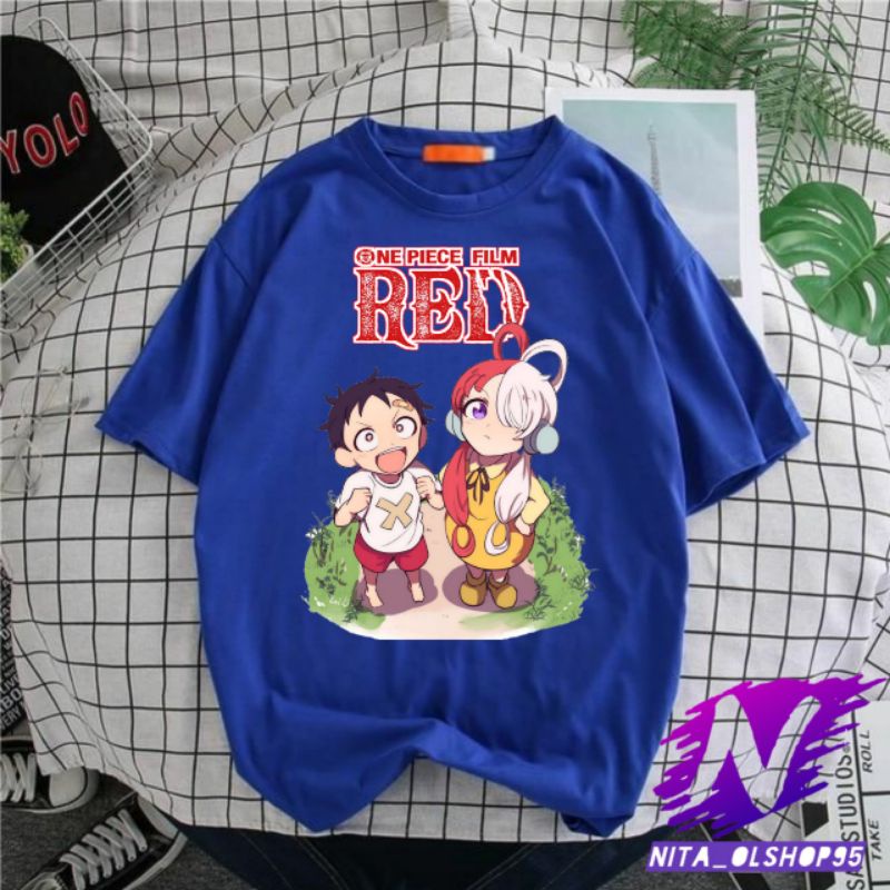 kaos one piece film red baju anak luffy dan uta kaos anak Uta anime