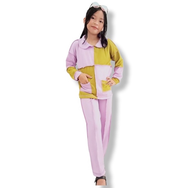 Fashion Anak Perempuan Set Baju Anak Terbalik terbaru  2 sd 12 Thn