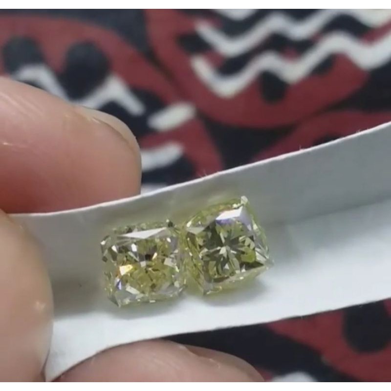 berlian banjar yellow natural diamond alam paket sepasang koleksi cincin pria wanita ruby safir giok