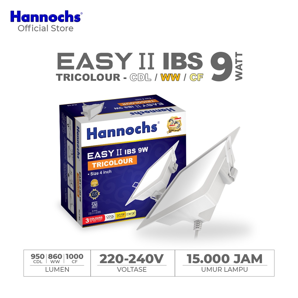 Hannochs Downlight LED EASY II 9W IBS Tricolour