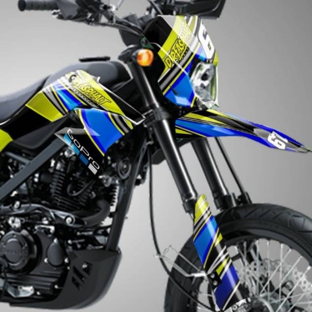 Decal klx biru blue