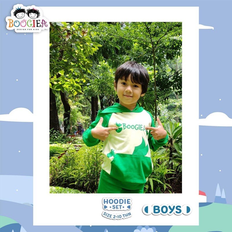 Setelan Piyama Anak Pajamas Hoodie Boogiea