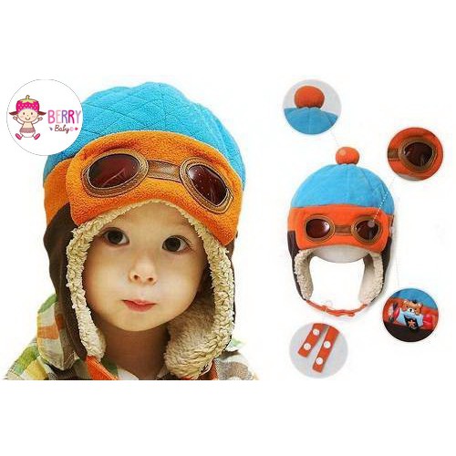 YooBerry Korean Pilot Hat Topi Pilot Bayi Anak Berry Mart