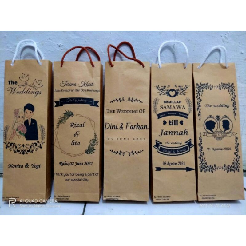 Paperbag untuk kemas souvenir centong, sisir, dll