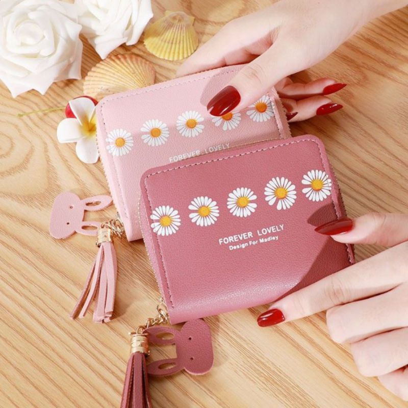 Dompet Lipat Mini / Dompet Daisy Murah / Dompet Hitam Wanita