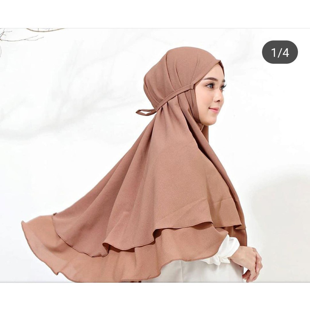 PROMO!!! Jilbab Instan Siria Series 1Slup Crepe High Quality Antem Tammia Rempel Depan Praktis Work