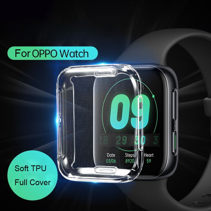 Soft Case Pelindung Layar Bahan Tpu Bening Ukuran 41mm 46mm Untuk Oppo Watch