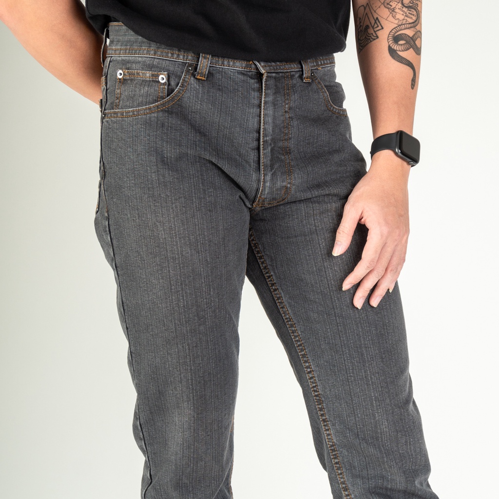 UNITEDJEANS - Celana Slim Fit Bottom Jeans Pria – Dark Grey Denim Long Pants – (NS-01)