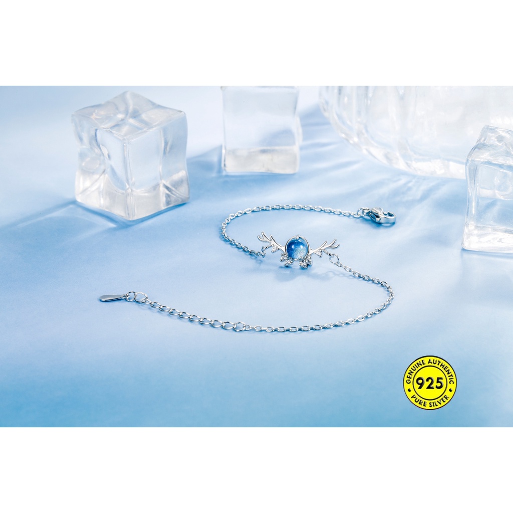 Gelang S925 Silver Glaze Bentuk Tanduk Untuk Hadiah