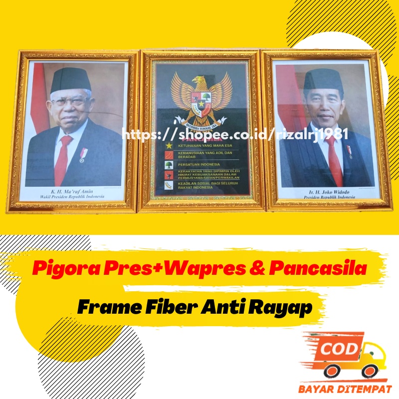 Jual Pigora Presiden Dan Wakil Presiden Wapres Foto Presiden Pajangan ...