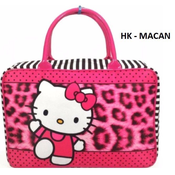 [PA] TRAVEL BAG SUPER KANVAS UKURAN BESAR (TAS KOPER JINJING/TAS RENANG) KARAKTER HELLO KITTY - TA001