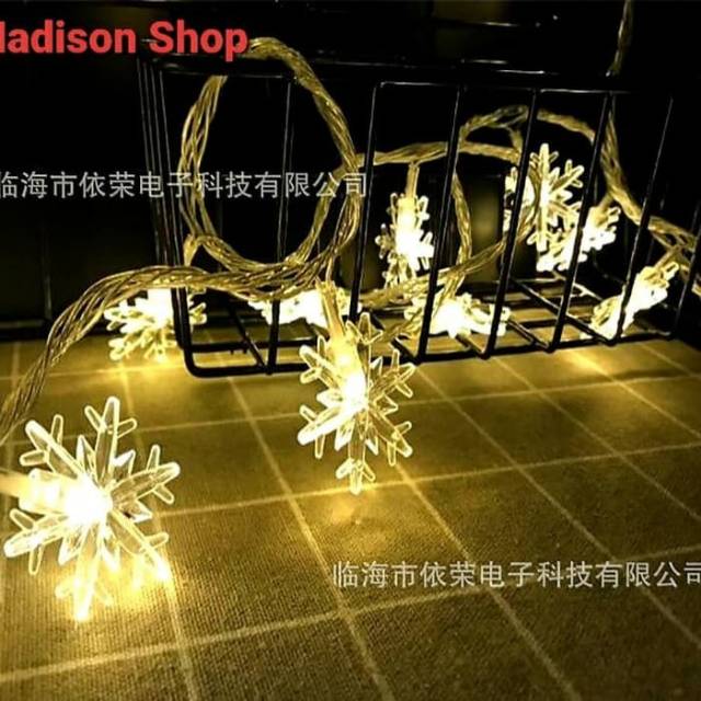 Lampu LED Snowflake Murah Hiasan Pohon Natal  Dekorasi Christmas Light