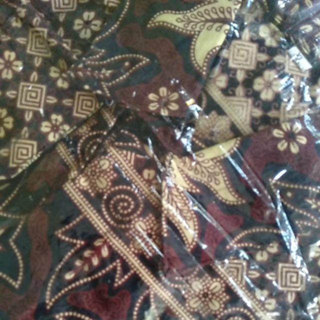 New Arrival Distro Batik Sogan Hrb026 Kenongo Kemeja Batik Pekalongan M L Xl