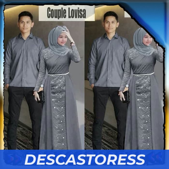 Baju couple pasangan muslim Baju couple pasangan Baju couple batik kebaya terbaru Kondangan