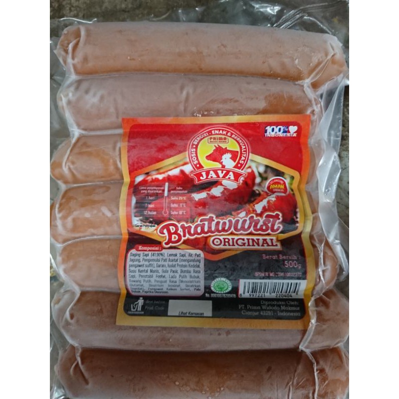 

sosis java bratwurst Isi 6 original 500gr