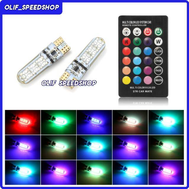 T10 Rgb Lampu Led Senja Remot RGB