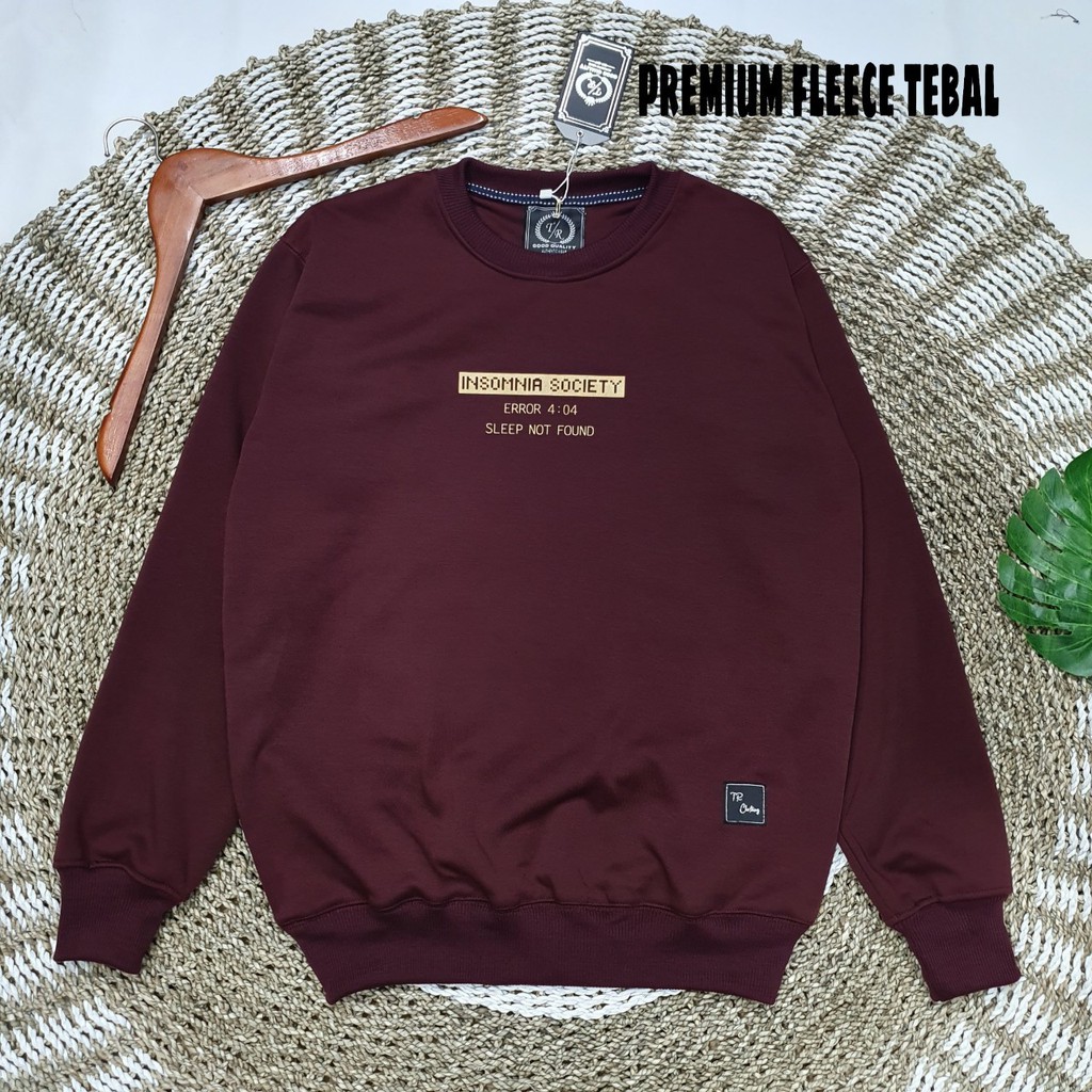 Sweater polos motif murah cowok cewek HITAM switter oblong basic unisex keren komunitas couple