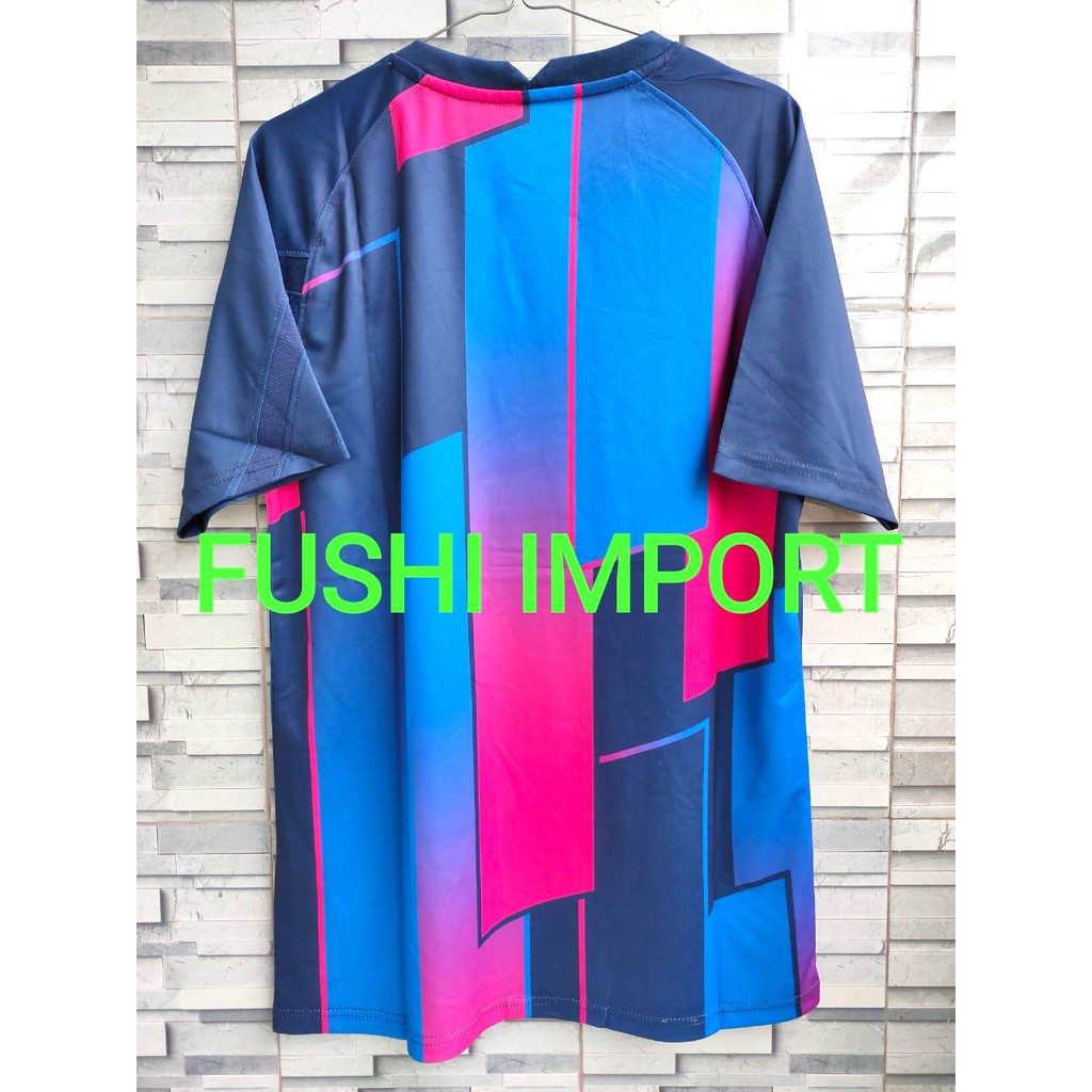 HQ JERSEY BOLA BARCA PRE-MATCH SHIRT NAVY 2021-2022 GO HIGH QUALITY IMPORT