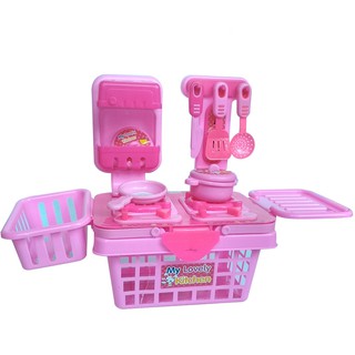  Mainan  Masakan masakan my lovely kitchen set PINK chef 