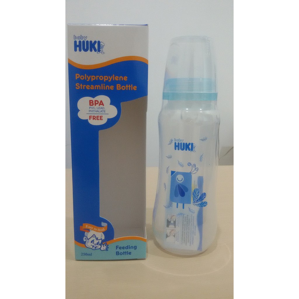 Botol susu bayi Huki PP streamline 250 ml dot ortho gepeng bpa free #229