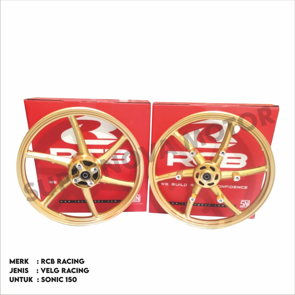 VELG RACING RCB SONIC 150 PALANG 6 160-160 17 GOLD SP522