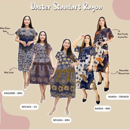 DASTER RAYON BATIK | DASTER KEKINIAN | DASTER RAYON KEKINIAN