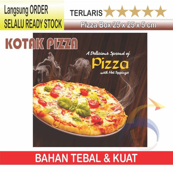 

Box Pizza/ Dus Pizza/ Kotak Pizza- 25x25x5 - Full Color