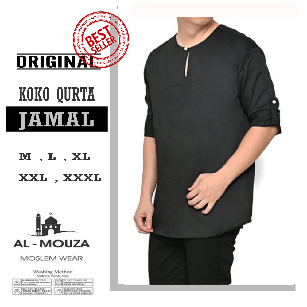 Baju Koko Qurta Kurta JAMAL Katun Premium Ukuran Jumbo