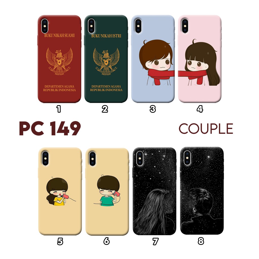 (PC149) HardCase 3D Fullprint DOFF - -Case COUPLE - Kesing Fashion Kekinian - Case Lucu - Case Casin