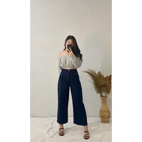 Celana wanita kulot linen korean fashion style - linen pants - kulot