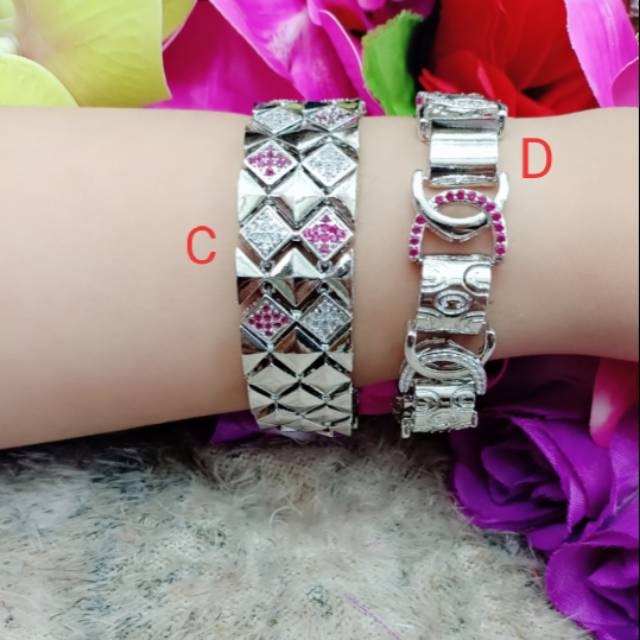 Xuping Gelang plat silver C-D