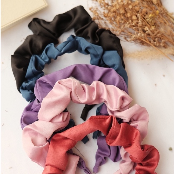 Bando Scrunchie Bandana Rambut Headband Kain Ikat Aksesoris Rambut 067