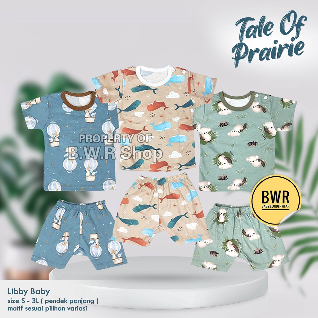 Setelan Libby Baby PENDEK Hello Sunshine Terlaris / Piyama Anak 1 - 4 Tahun Unisex Motif Tale Of Prairie Sunny Hill Terlaris Setelan Bayi | Bwr