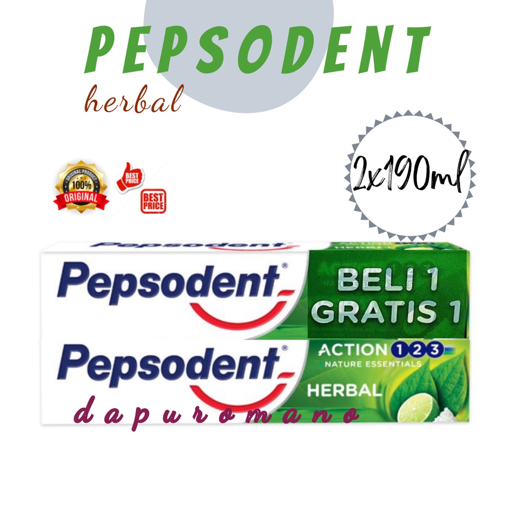 Jual Pepsodent Herbal Beli 1 Gratis 1 190 Gram Indonesia|Shopee Indonesia