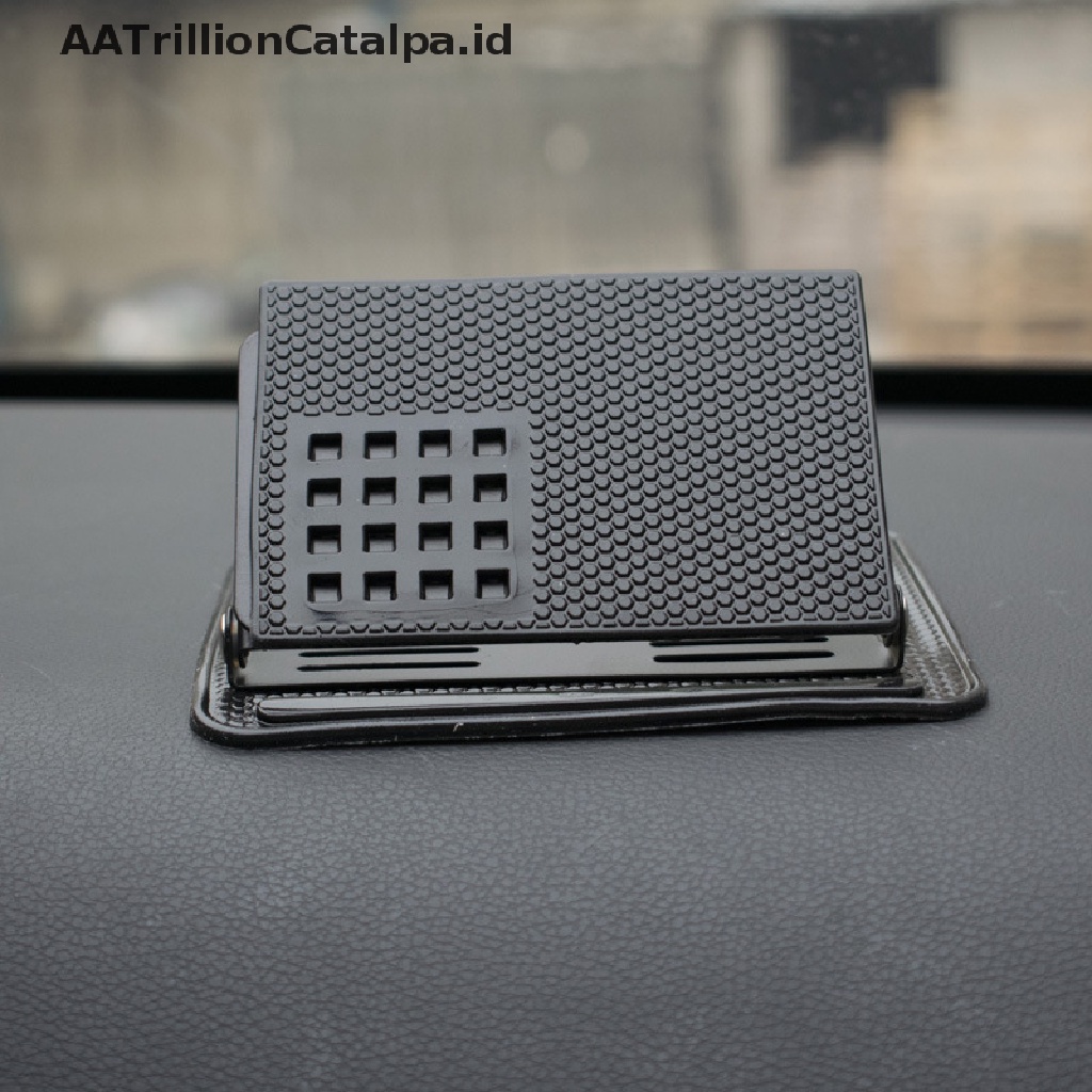 Aatrillioncatalpa Pad Holder Handphone Bahan Silikon Anti Slip Rotasi 360 Derajat Untuk Dashboard Mobil